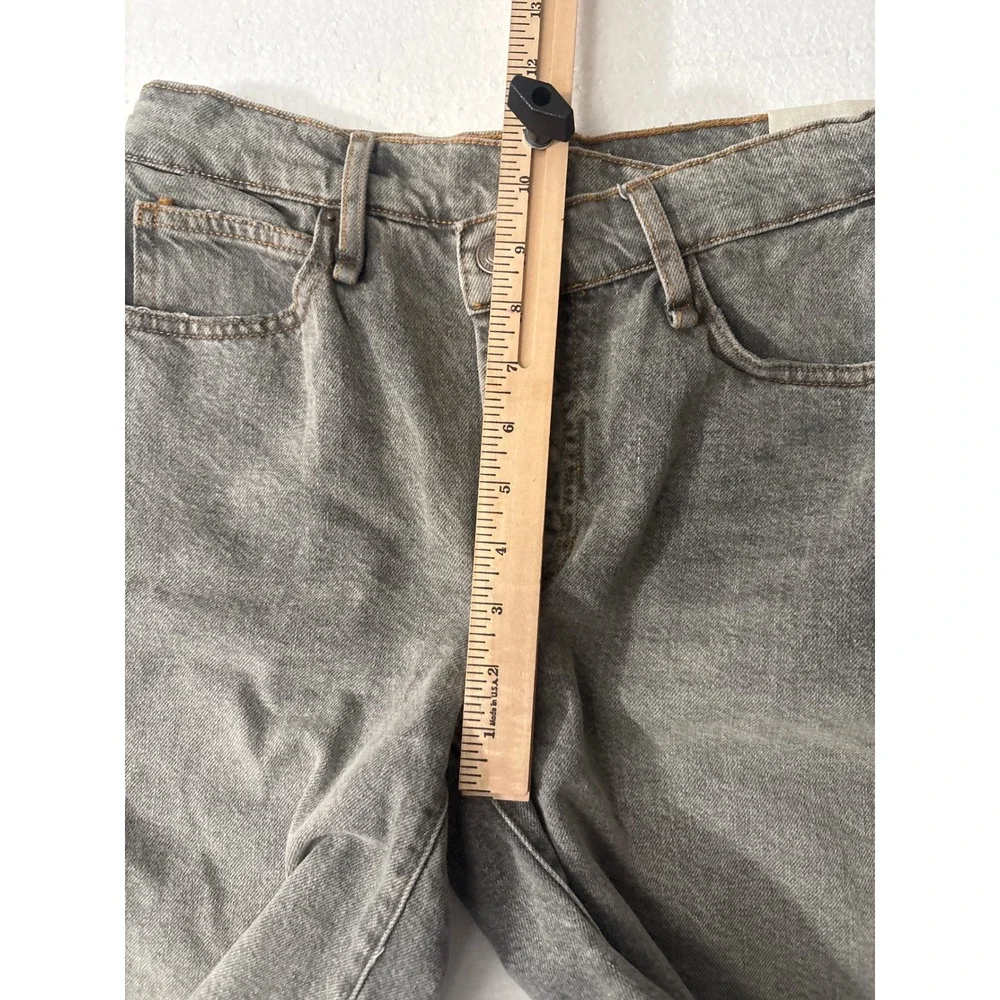 We The Free Shorts Women 26 Grey Boomerang High Rise Long Crossover Waist Denim